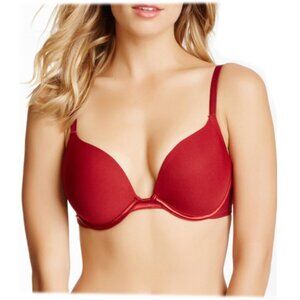 NWT-Natori Underwire Plunge Bra, Style 730495, Red Garnet, 32DD